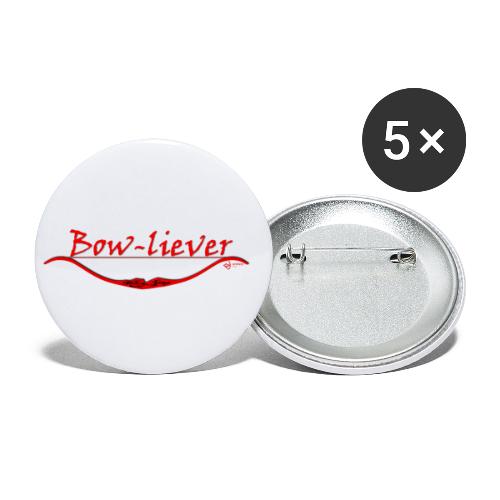 Bow-liever - Buttons klein 25 mm (5er Pack)