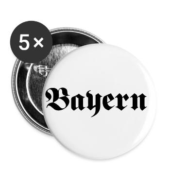 Bayern - Buttons klein 25 mm (5er Pack) - Weiß - Vorne