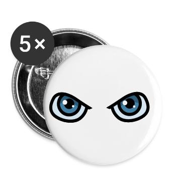 Augen - Buttons klein 25 mm (5er Pack) - Weiß - Vorne