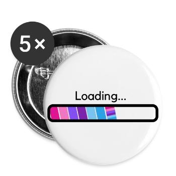 Bi energy Loading - Buttons klein 25 mm (5er Pack) - Weiß - Vorne