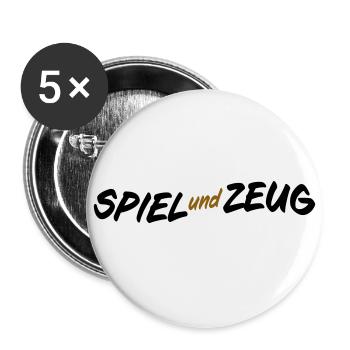 Spiel und Zeug - Buttons klein 25 mm (5er Pack) - Weiß - Vorne