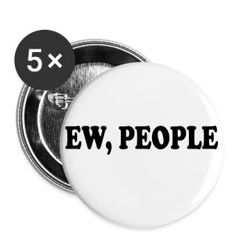 ew people - Buttons small 1''/25 mm (5-pack) - white - Front
