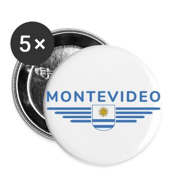 Montevideo Design – For Fans & Travelers - Buttons small 1''/25 mm (5-pack) - white - Front