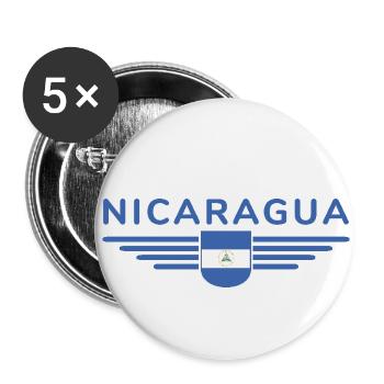 Nicaragua T-Shirt Design - Buttons klein 25 mm (5er Pack) - Weiß - Vorne