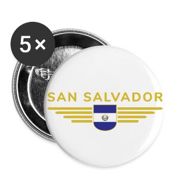 San Salvador T-Shirt Design - Buttons small 1''/25 mm (5-pack) - white - Front