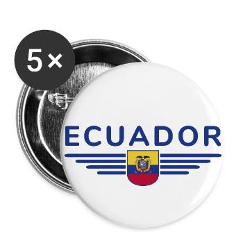 Ecuador Fans T-Shirt Design - Buttons small 1''/25 mm (5-pack) - white - Front
