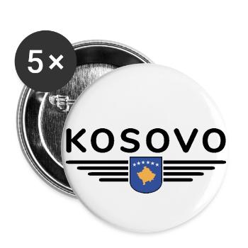 Kosovo Fan T-Shirt Design - Buttons small 1''/25 mm (5-pack) - white - Front