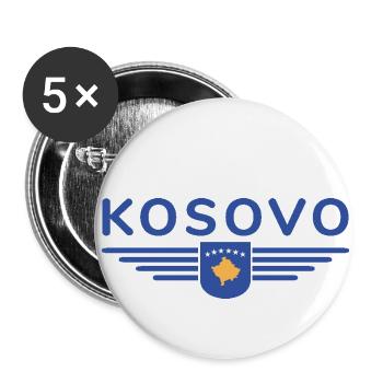 Kosovo Fan T-Shirt Design - Buttons small 1''/25 mm (5-pack) - white - Front