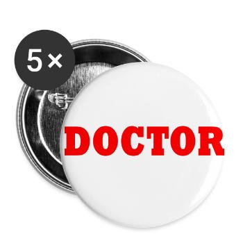 Doctor - Buttons small 1''/25 mm (5-pack) - white - Front