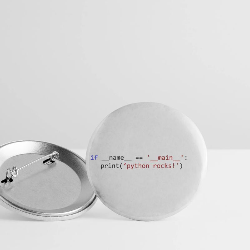 Roches python Lot de 5 petits badges (25 mm)