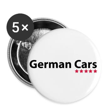 German Cars - Buttons klein 25 mm (5er Pack) - Weiß - Vorne