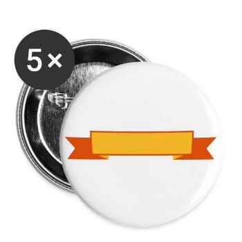 cadre - Lot de 5 petits badges (25 mm) - blanc - Devant