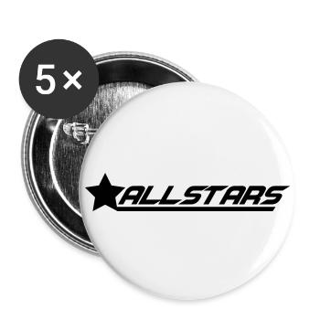 Cool Design Allstars - Lot de 5 petits badges (25 mm) - blanc - Devant