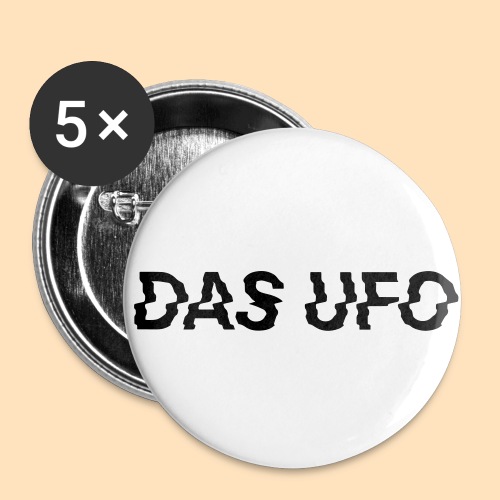 DAS UFO // Typography - Buttons klein 25 mm (5er Pack)