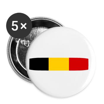 Belgium - Buttons small 1''/25 mm (5-pack) - white - Front