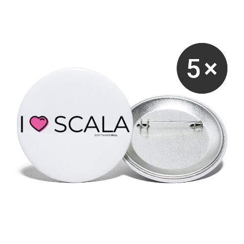 I love Scala - Przypinka mała 25 mm (pakiet 5 szt.)