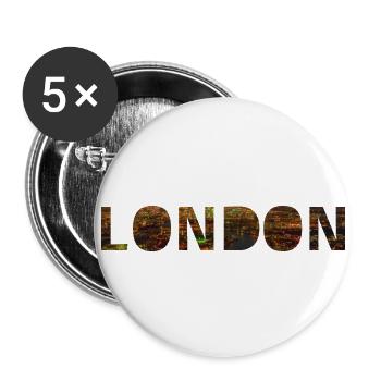 London - Buttons klein 25 mm (5er Pack) - Weiß - Vorne
