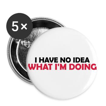 Aucune idée - Lot de 5 petits badges (25 mm) - blanc - Devant