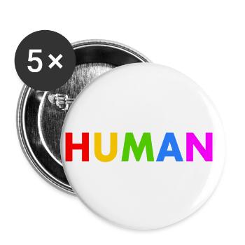 Human - Buttons small 1''/25 mm (5-pack) - white - Front