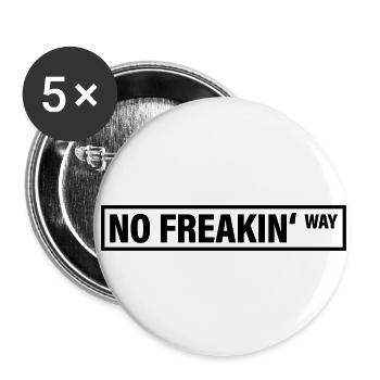 Pas de façon bizarre - Lot de 5 petits badges (25 mm) - blanc - Devant