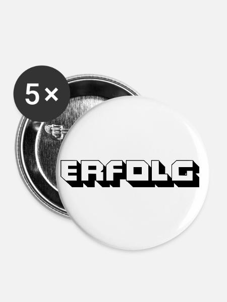 Erfolgsrausch - Buttons klein 25 mm (5er Pack) - Weiß
