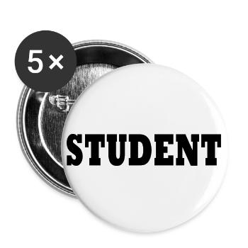 Student - Buttons small 1''/25 mm (5-pack) - white - Front