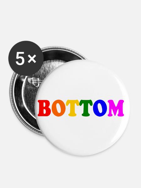 Bottom - Buttons klein 25 mm (5er Pack) - Weiß