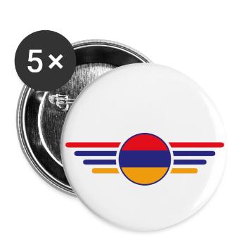Ich liebe Armenien, Eleganz Stil Design T-Shirt - Buttons klein 25 mm (5er Pack) - Weiß - Vorne