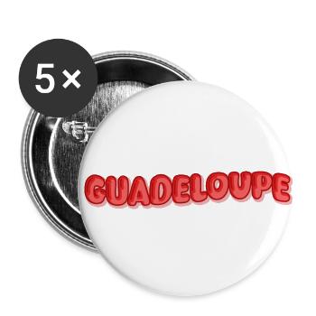 Guadeloupe als Urlaub - Buttons klein 25 mm (5er Pack) - Weiß - Vorne