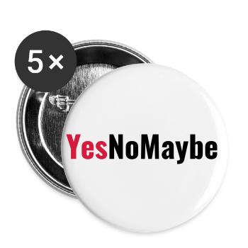 Yes No Maybe Engagement Proposal - Buttons small 1''/25 mm (5-pack) - white - Front