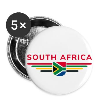 I Love South Africa Outfit T-Shirt Design Gift - Buttons small 1''/25 mm (5-pack) - white - Front
