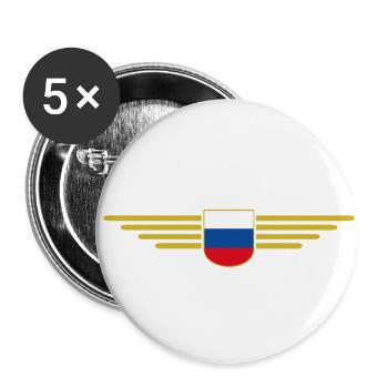 Russia T-Shirt – Pride and Tradition - Buttons small 1''/25 mm (5-pack) - white - Front