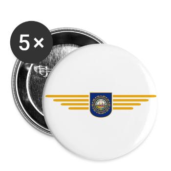 New Hampshire Fan T-Shirt – Must-have! - Buttons klein 25 mm (5er Pack) - Weiß - Vorne