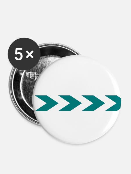 rasend schnell - Buttons klein 25 mm (5er Pack) - Weiß