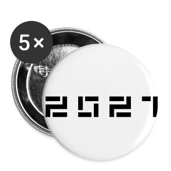 Birth Year Birthday Born In - Made in 2027 - Buttons small 1''/25 mm (5-pack) - white - Front