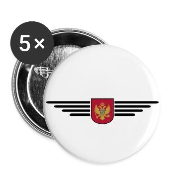 Montenegro Design – Experience the Balkans - Buttons small 1''/25 mm (5-pack) - white - Front