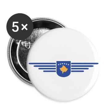 Kosovo Fan T-Shirt Design - Buttons small 1''/25 mm (5-pack) - white - Front