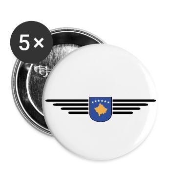 Kosovo Fan T-Shirt Design - Buttons small 1''/25 mm (5-pack) - white - Front