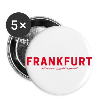 T-shirt Francfort – Skyline Love - Lot de 5 petits badges (25 mm) - blanc - Devant