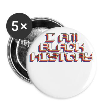 Black Retro Hip Hop Power Afrique cadeau rétro - Lot de 5 petits badges (25 mm) - blanc - Devant