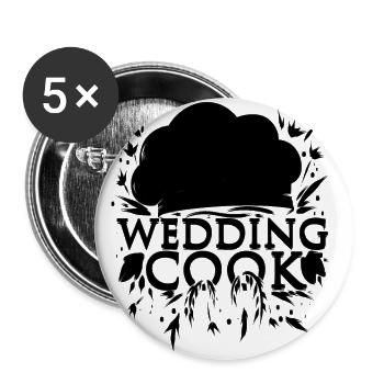 Wedding cook - Buttons small 1''/25 mm (5-pack) - white - Front