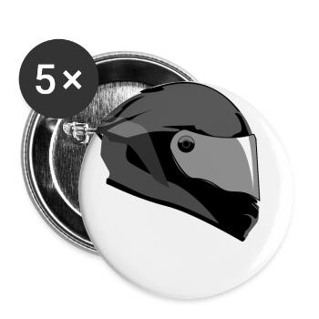 Bike Helmet - Buttons small 1''/25 mm (5-pack) - white - Front