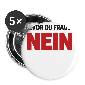 Bevor du fragst - Buttons klein 25 mm (5er Pack) - Weiß - Vorne