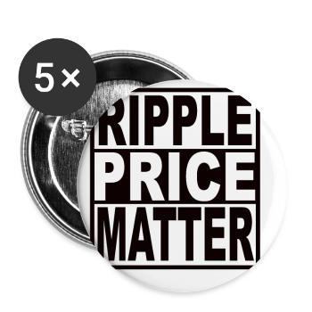 Ripple Price Matter - Buttons klein 25 mm (5er Pack) - Weiß - Vorne