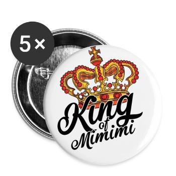 Sarcastic King King of mimimi Statement Crown - Buttons small 1''/25 mm (5-pack) - white - Front