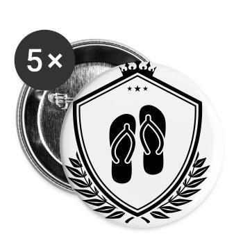 Flip-flops icon - Buttons small 1''/25 mm (5-pack) - white - Front