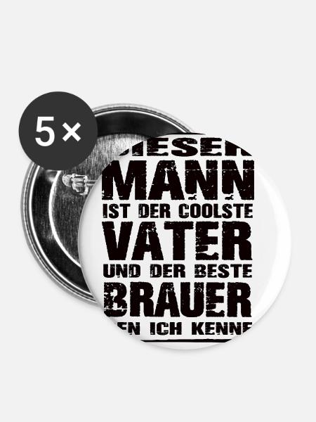 Brauer - Buttons klein 25 mm (5er Pack) - Weiß