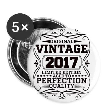 Vintage 2017 Original Limited Edition - Buttons small 1''/25 mm (5-pack) - white - Front