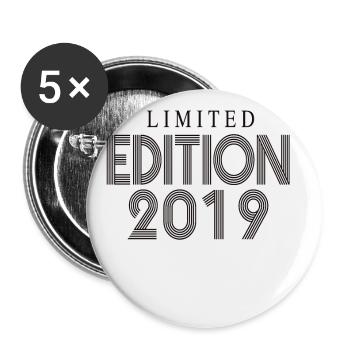 Édition limitée 2019 - Lot de 5 petits badges (25 mm) - blanc - Devant