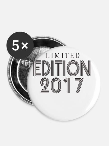 Limited Edition 2017 - Buttons klein 25 mm (5er Pack) - Weiß